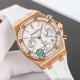 统一价： 小红书热门爆款新款Ap爱彼Audemars Piguet 皇家橡树女款多功能计时机械腕表 专柜尺寸37Mm 圈口 圈口采用进口钻石原装镶嵌手法 把头