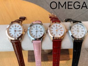 白 金 欧米茄全新升级 珍珠贝壳字面.采用独家定制真月相.超高性价比.进口石英机芯走时精准.壳套采用316精钢.进口小牛皮表带.尺寸30Mm厚度8Mm.华丽独特