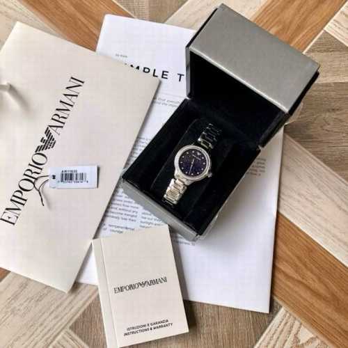 新款到！原厂阿玛尼Armani石英女式腕表，Ar11630，蓝色岩砂表盘，宛若浪漫且闪耀的星空，焕然一新的奢美优雅格调，犹如镶嵌了满天繁星，在光影中熠熠生辉，为