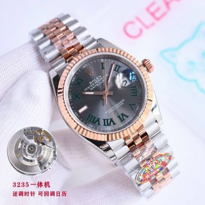 顶级复刻 白壳 金壳 钻50 Clean厂 C厂 劳力士 Rolex 日志系列 Ea1 最新推出，定制版一表一码，热门款式 直径 36Mm日志 3235机 ①: