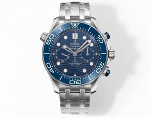 N1Factory新品 独具匠心 购买钢带款送胶带扣一副 欧米茄全新海马300米44Mm计时腕表 N1Factory1-1独家自主研发9900机芯功能与原装一致