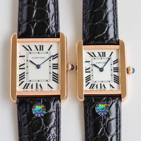 Sj出品 白壳 金壳 钻50 3Wf 卡地亚 坦克w5200003与w5200005两款型号同时发布，情侣手表大号小号，沿袭之前的复刻方案，采用原厂配件，拼装打 - 点击图像关闭