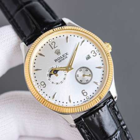 同价 品牌：劳力士 Rolex 系列：劳力士切利尼腕表系列 材质：316精钢表壳 蓝宝石镜面 皮带：头层牛皮皮带 机芯：瑞士合资超稳定286S-13全自动机械机 - 点击图像关闭