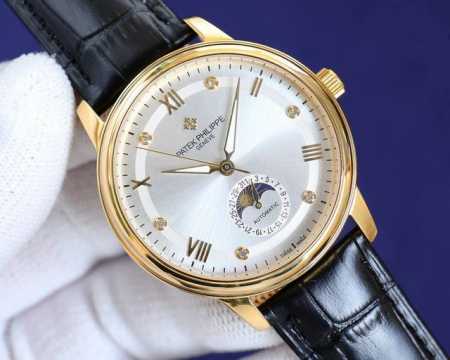 白 金 ] 再次升级 2024百达翡丽patek Philippe男士腕表 腕表月相系列,秉持了百达翡丽的一贯传统 更唯美的结合了6字位日历与被表友热捧的日月星 - 点击图像关闭