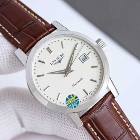 单历 双历 金50 浪琴longines经典复古系列1832型号机械男表：L4.825.4.92.2腕表登场！简约优雅尽显从容气度！ 1.腕表尺寸40X12毫米 - 点击图像关闭