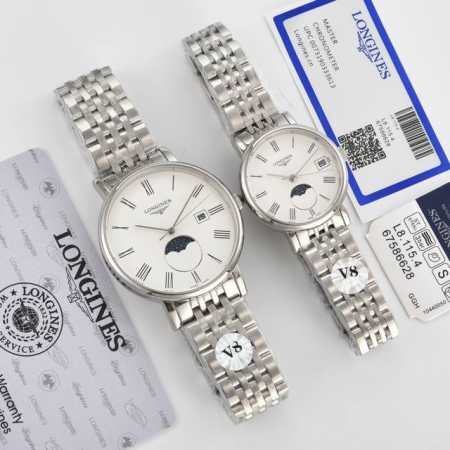 皮 钢 金20 2024年 最新品 V8 真月相 七夕节最佳礼品longines浪琴官方博雅系列情侣腕表 见证爱奇迹时刻时尚潮流男女腕表。采用进口日本机芯。采用 - 点击图像关闭