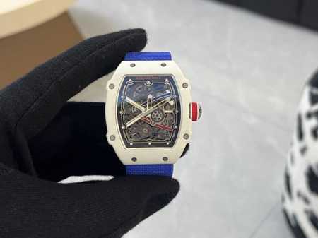Richard Mille 理查米尔 Rm67-02 男士系列超薄一体机芯，原装数据 12点发条轮超大动能储存，六点位原装摆陀 自动上弦腕表，酒桶表壳以Rich - 点击图像关闭