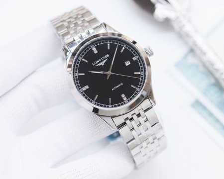 白 ，金壳 ，钢带20 品牌：浪琴-Longines 类型：男士腕表 壳套：顶级版316精钢l 表带：进口小牛皮表带 316L精钢表带 机芯：全自动机械机芯 镜 - 点击图像关闭