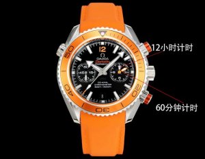 Tvs新作，欧米茄海马宇宙600米男士计时 45.5Mm 腕表 真正的原版一比一开模，所有功能及外观与原版一致 3位计时分针，归0时两支针同时归0，6位计时，9