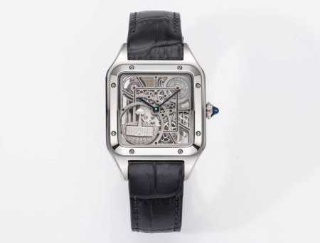 Sj出品 卡地亚 Cartier 山度士镂空系列 Jr8 卡地亚超神之作 专柜设计师联手 参数与正品同步 表径:43.5X31.4Mm机芯瑞士1042改制原装款 - 点击图像关闭