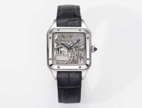 Sj出品 卡地亚 Cartier 山度士镂空系列 Jr8 卡地亚超神之作 专柜设计师联手 参数与正品同步 表径:43.5X31.4Mm机芯瑞士1042改制原装款