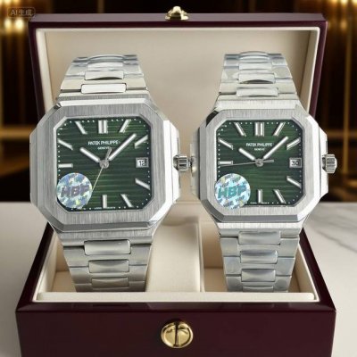 Hbf Factory百达翡丽 调时停秒，厚度日历跟官方一致，百达翡丽 新品Cubitus 5821 跟 7128 大号：尺寸 45Mm，厚 8.3Mm 小号：