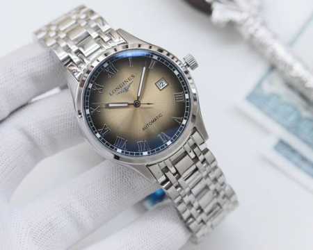 白壳 ，金壳 ，钢带10 品牌：浪琴-Longines 类型：男士腕表 壳套：顶级版316精钢L 表带：进口小牛皮表带 316L精钢表带 机芯：日本进口西铁城8 - 点击图像关闭