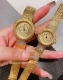 金白同价 迪奥la D My Dior Cd04111X1248 Cd04115X1251系列腕表。优美的弧线设计，搭配两枚利落指针、便以其极简之风，成为迪奥的
