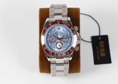 统一 劳力士rolex 名表出品 迪通拿系列！“冰蓝迪”316精钢表壳。尺寸40Mm×13Mm，搭全多功能机械机芯，做工超好，蓝宝石玻璃，蓝色夜光指针 不同面夜 - 点击图像关闭