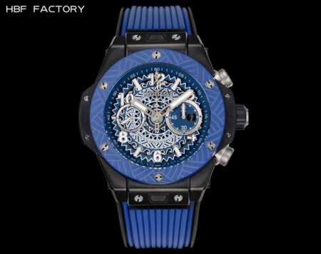 Hbf Factory V2版 宇舶 恒宝 Hublot 英勇无畏，拳拳出击，简称“Hub”“恒宝”，Bigbang大爆炸元素材料计时码表V2版表壳采用进口31 - 点击图像关闭