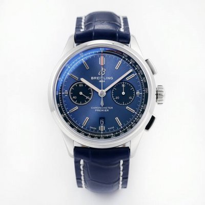 V2升级版 Gf新品百年灵璞雅B01计时腕表premier B01 Chronograph 吴彦祖同款 材质： 316L精钢 直径： 42毫米 厚度： 13.6