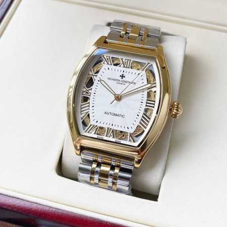 统一 。 全新升级 优雅大方 江诗丹顿-Vacheron Constsntin 男士腕表 全自动机械机芯 矿物强化玻璃 316L精钢表壳 精钢表带 简约时尚 商 - 点击图像关闭