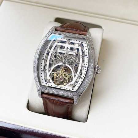 统一 精致镂空 尊贵典雅 江诗丹顿-Vacheron Constsntin 男士腕表 全自动机械机芯 矿物强化玻璃 316L精钢表壳 真皮表带 时尚设计 商务休 - 点击图像关闭
