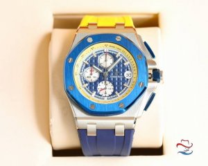 新品呈现 爱彼 Ap 见证时尚界的新历史，迷彩颜色隆重上市！永恒的流行，散发无可抵挡魅力光芒腕表：展现清新的设计和有趣的功能。新颖的设计元素赋予它别具一格的特色