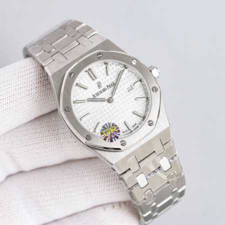 白钢 金 带钻加50 Audemars Piguet爱彼 皇家橡树系列67651Or女士石英腕表～闪耀登场！女神百搭款，闪闪惹人爱！ Gr购入正品拆解开模，全程 - 点击图像关闭