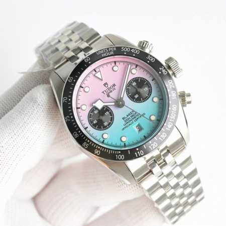 Sj出品 Tudor 帝舵 -碧湾计时型Mr2 Black Bay Chrono 精钢款腕表！ 细致刻画表盘完美对称，纹路清晰、提升质感与美感！采用磨砂及磨光3 - 点击图像关闭