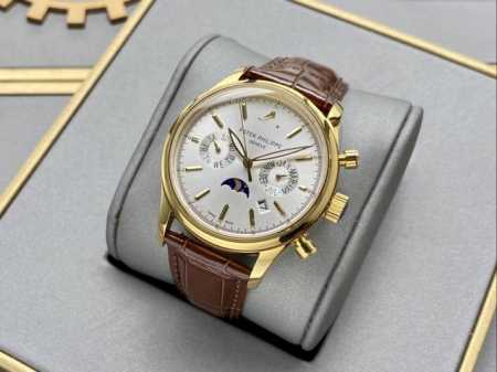 下单让利 。百达 翡丽patek Philippe 复杂系列六针男表爆款 多功能腕表！ 1搭载原装进口 0星期月份月相动能功能机芯机械表！ 2表盘上采用经典条丁 - 点击图像关闭