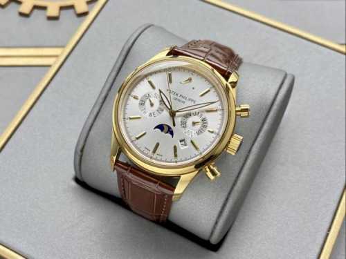 下单让利 。百达 翡丽patek Philippe 复杂系列六针男表爆款 多功能腕表！ 1搭载原装进口 0星期月份月相动能功能机芯机械表！ 2表盘上采用经典条丁
