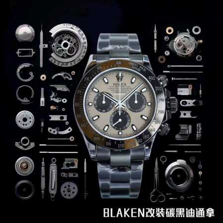顶级复刻 黑壳 钻 Blaken 劳力士 Rolex 迪通拿系列 B33 超薄升级12.3Mm最新第四代迪通拿精钢全黑款！最新碳黑真空电镀复刻版40Mm高端品质 - 点击图像关闭
