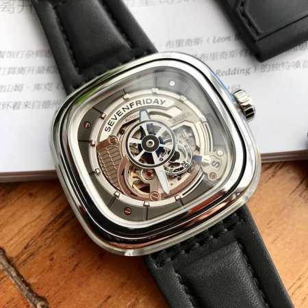 支持香港、美国直邮 七个星期五sevenfirday 型号：S1 01。表径47*47Mm，原装miyota 82S7自动机械机芯。S1 01将其工业元素重点放 - 点击图像关闭
