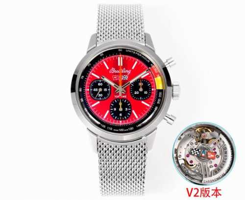 Bls新品 V2系列独家B01自动上铉机械机芯 百年灵 B01计时腕表 折叠扣 Top Time系列 彩色计时 Navitimer 百年灵以大胆色彩焕新演绎经典