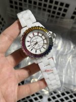 新品发布 Chanel Electro Dream系列 彩虹十二色T钻机械腕表 尺寸38Mm