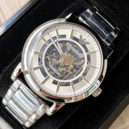 支持香港、美国直邮 正品！全国联保！阿玛尼 Armani Ar60006，全自动机械表，前后镂空设计，精细！惊艳！316精钢表带，表径~43Mm - 点击图像关闭