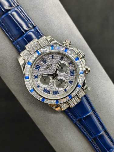 Sj出品 劳力士 Rolex 迪通拿系列om6 迪通拿密镶116599满天星到货 圈口镶嵌60颗梯形方钻 12颗蓝色宝石号称 十二蓝宝 这款腕表最大的亮点莫过于