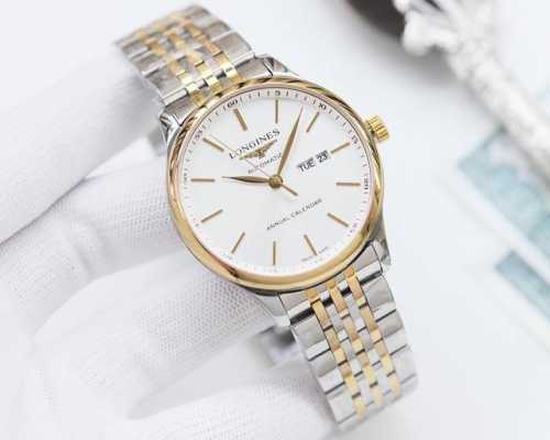 白壳 ，金壳 ，钢带20 品牌：浪琴-Longines 类型：男士腕表 壳套：顶级版316精钢l 表带：进口小牛皮表带 316L精钢表带 机芯：全自动机械机芯
