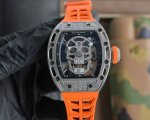 理查徳 米勒 Richard Mille Rm052系列 最新鬼头升级版 颅骨系列 精钢抛光壳身 搭载原装进口机械机芯更突显了这块腕表的运动风格 透过防眩光的表