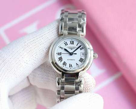 统一 钻100 Longines、浪琴心月系列机械女款 1:1的外观28毫米尺寸.搭配精磨2671全自动机芯.表壳精选精钢材质.表圈独特设计玲珑有致.搭配五链环 - 点击图像关闭