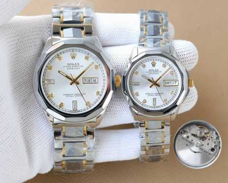 最新情侣腕表劳力士-Rolex 商务休闲男士机械腕表 进口日本原装西铁城8205 钨钢间316L精钢壳套 超级蓝宝石玻璃镜面 直径42Mm 女装32Mm 尊贵奢 - 点击图像关闭