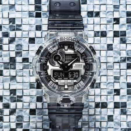 卡西欧casio G-Shock限量透明金属冰川冰韧系列手表男ga700Sk-1A 原单日本机芯，性能稳定，正品1:1 开模，原版树脂表带，手感、重量、质感秒杀 - 点击图像关闭