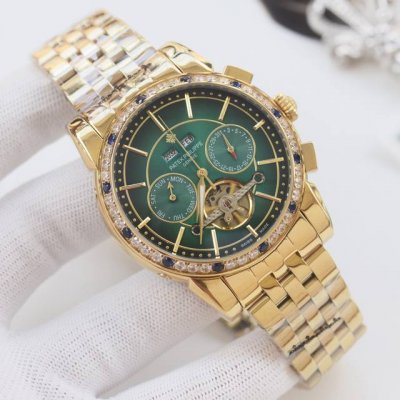 品牌：百达翡丽-patek philippe 类型：男士腕表 壳套：顶级版316精钢L 表带：进口小牛皮 316精钢表带 机芯：全自动进口机械机芯 镜面：矿物质