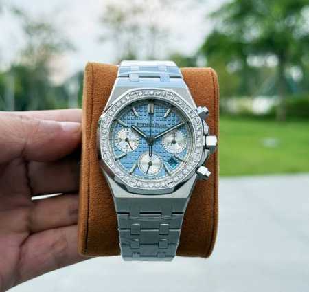 白 -金 钻+100 热门爱彼Audemars piguet 皇家橡树系列26715Bc.Zz.1356Bc.01。 38Mm尺寸1:1 目前最高机械机芯版本正 - 点击图像关闭