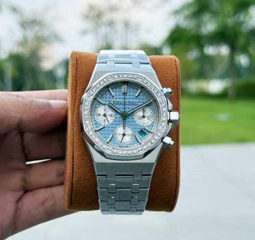 白 -金 钻+100 热门爱彼Audemars piguet 皇家橡树系列26715Bc.Zz.1356Bc.01。 38Mm尺寸1:1 目前最高机械机芯版本正