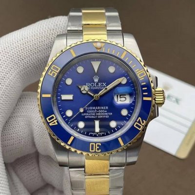 外贸热销！劳力士Rolex 水鬼系列 搭载原装进口机械机芯，零返修，原版机芯开模制作，无噪声，日历瞬跳，上链手感与一致.. 原版表扣做工很精致 上手就是 跑时精