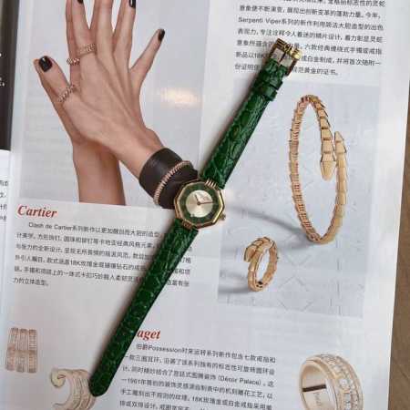 首饰配对，运气翻倍 Cd日历款多边形中古腕表，独一无二的八角造型，完全不必担心撞款，灰白配色的表盘，复古纹理的表带，非常有质感原版开模，加厚三层镀金，蓝宝石防刮 - 点击图像关闭
