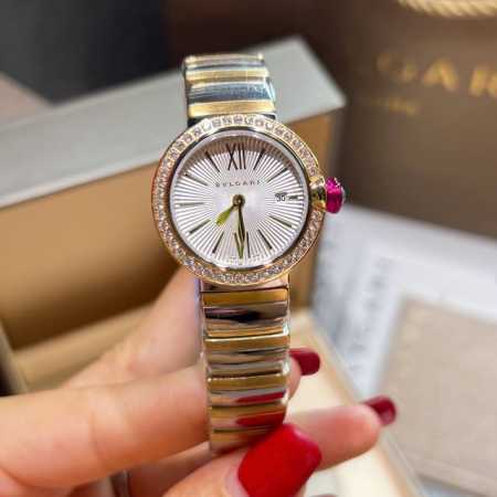 白光 ，金光 钻圈+30 Bv小号28Mm Bvlgari 宝格丽 Lvcea系列新款女士腕表，这是女神专属的唯美单品，高贵奢华而内敛，百搭神器又有无限气质高雅 - 点击图像关闭