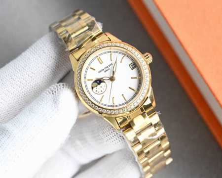 金+50 百达翡丽Patek Philippe 淑女珠宝系列 月[月亮]相系列9字位日月星辰功能，搭载原装进口月相机芯 0返修0售后 ， 采用高端珍珠贝母表盘时 - 点击图像关闭