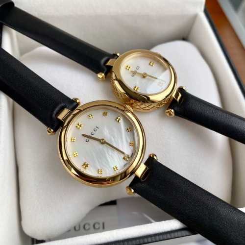特 。Gucci经典巴塞尔款，大号32Mm表径、中号27Mm表径，三十米生活防水，原装瑞士机芯，侧边原厂镂空雕花菱格纹设计无法仿制，配专柜最新全套包装