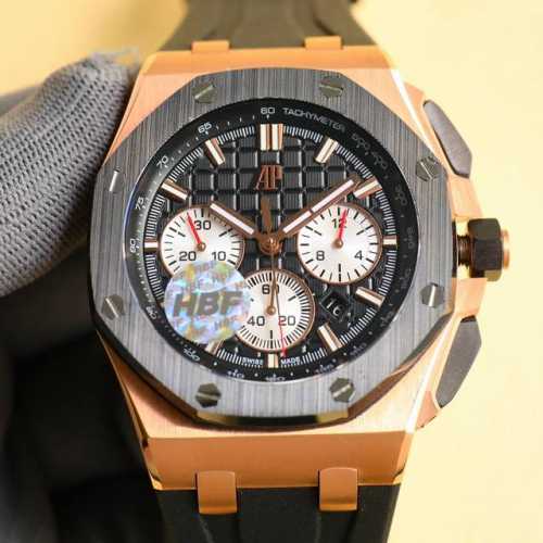 统一 Hbf 最新款爱彼 陶瓷圈口版本爱彼audemars Piguet 皇家橡树离岸型限量多功能计时机械腕表 尺寸44Mm17Mm 圈口 圈口是与原装一致采用
