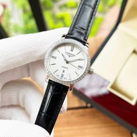 白 金 钢带+20 陶瓷+40 浪琴-精品女表携手而来，简约精致，品质精湛，热卖全城。采用进口石英机芯，顶级316精钢表壳，进口小牛皮表带，矿物质超强镜面，尺寸 - 点击图像关闭