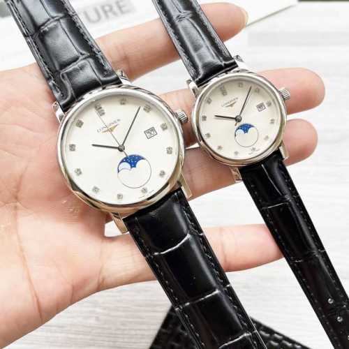 FFF～金 钢带+20钻+30 2024年 最新品 七夕节最佳礼品Longines浪琴官方博雅系列情侣腕表 见证爱的奇迹时刻时尚潮流男女腕表，采用进口日本机芯，